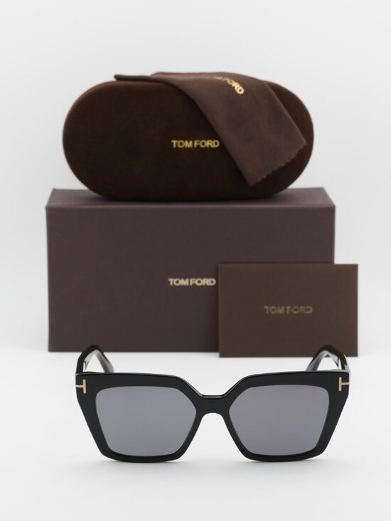 Tom Ford Winona FT1030 01D Cat Eye Sunglasses - Black / Smoke Polarized